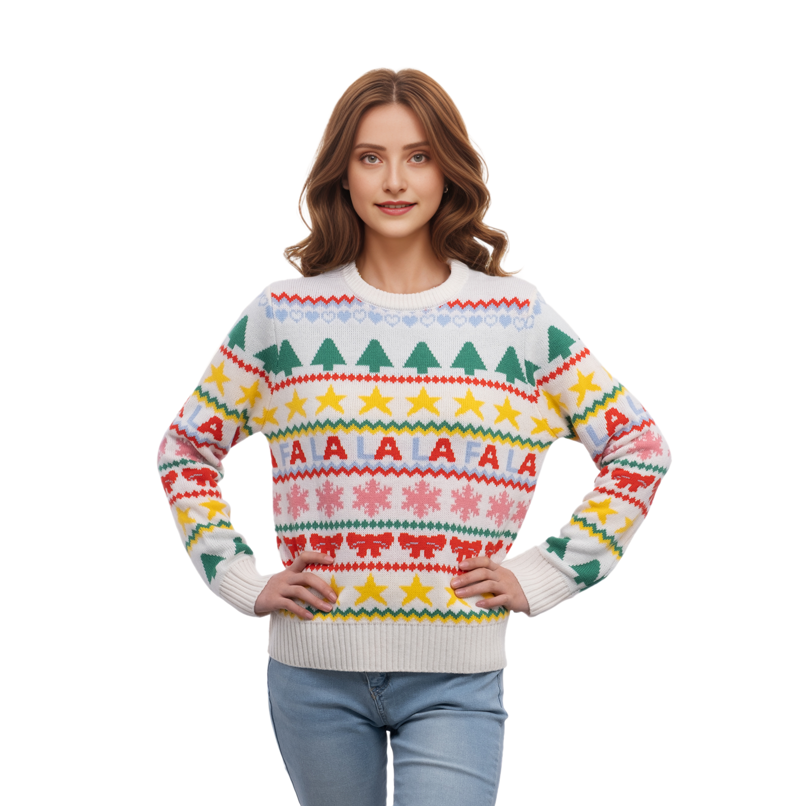 Colored Line Ugly Christmas Sweaters - SWT03CL