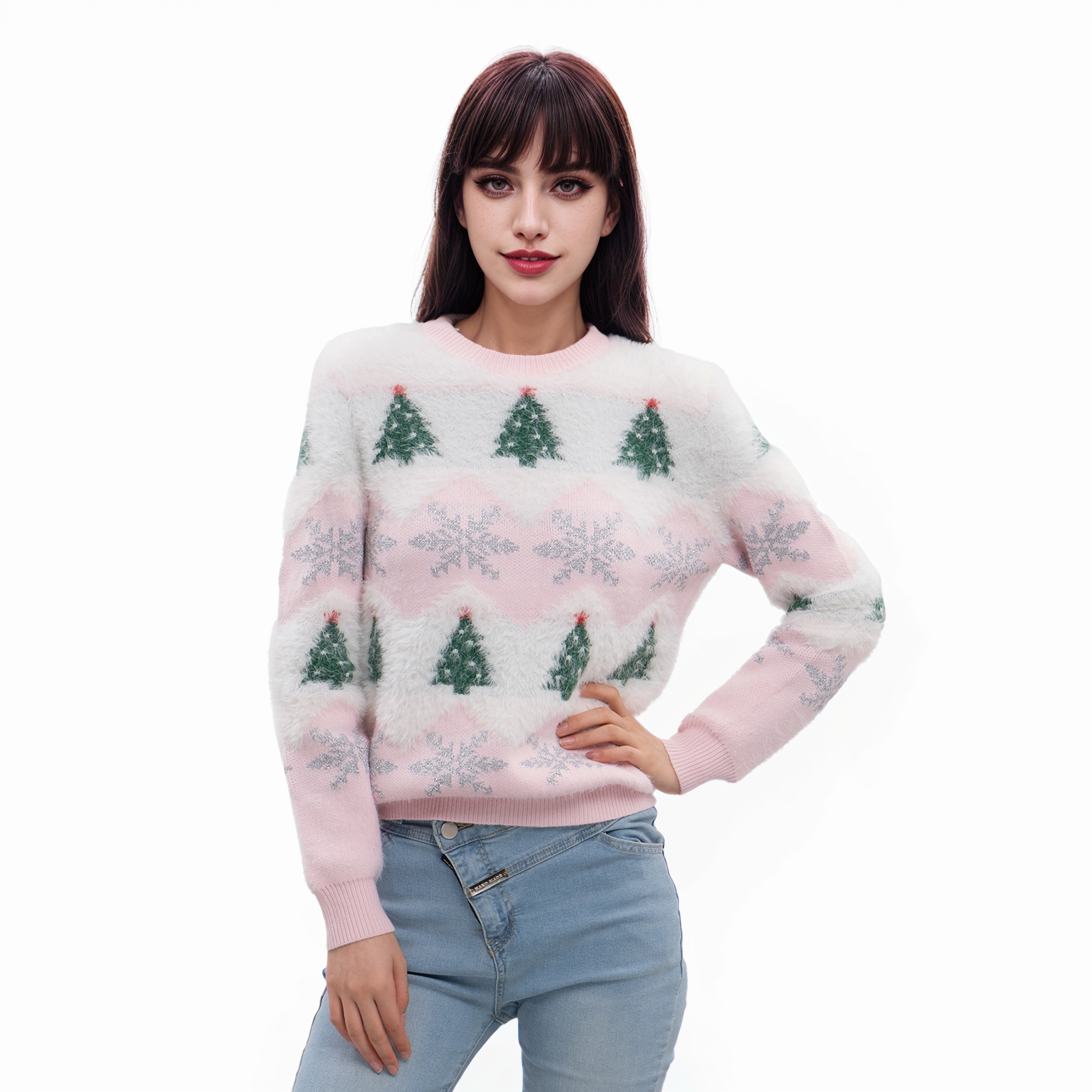 Snowflake Tree Ugly Christmas Sweaters - SWT33SF