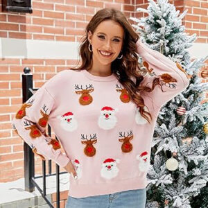 New Ugly Christmas Sweaters Santa Deer - SWT14SD