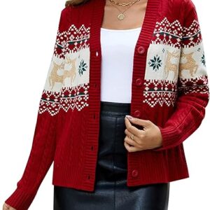 Deer Cardigan Ugly Christmas Sweaters - CDG06ST
