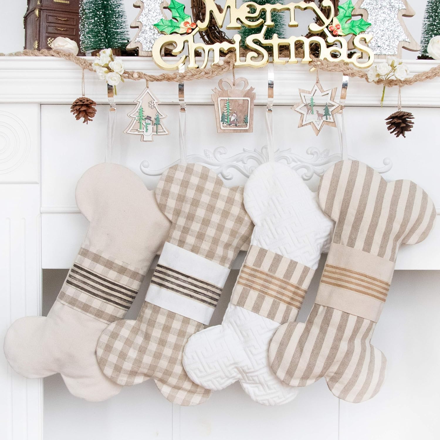 Dog Bone Pet Christmas Stockings