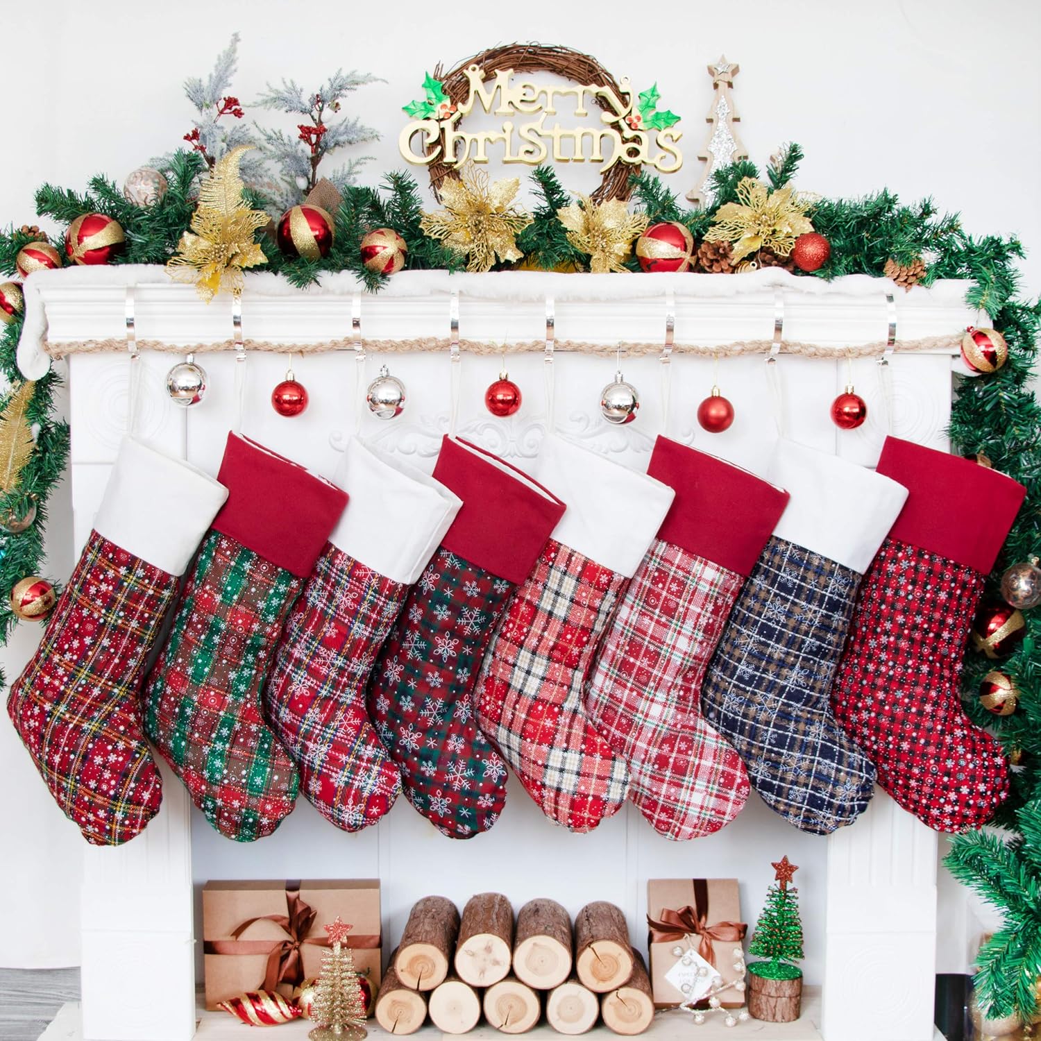 Christmas Stockings Plaid