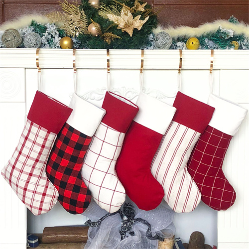Plaid Stripes Christmas Stocking
