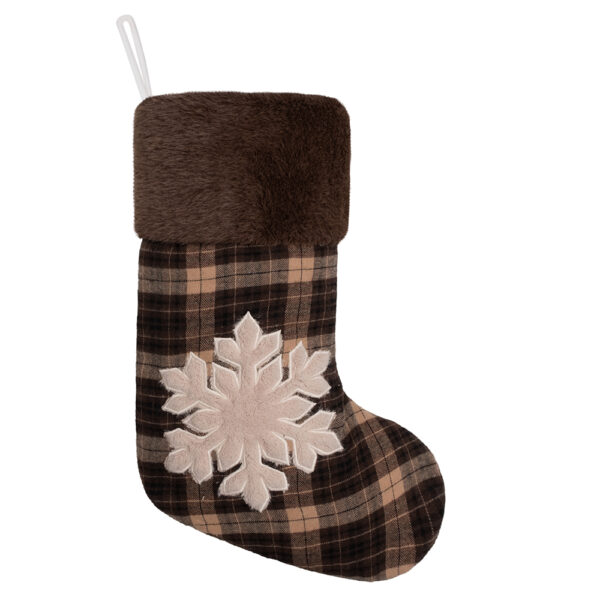 Red Velvet Plaid Christmas Stockings - Image 10