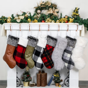 Wild Faux Fur Christmas Stockings