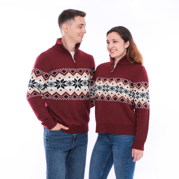 Classic Couple's Ugly Christmas Sweater - SWT07CW & SWT07CM - Image 2