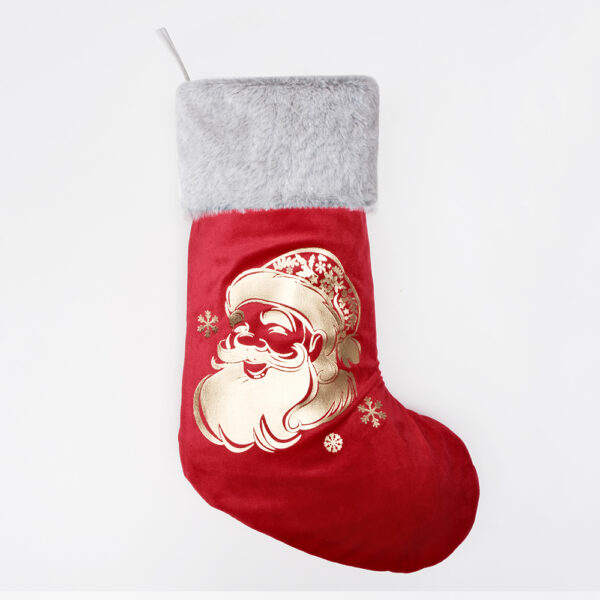 Christmas Gold Stamped Christmas Stockings - Image 2