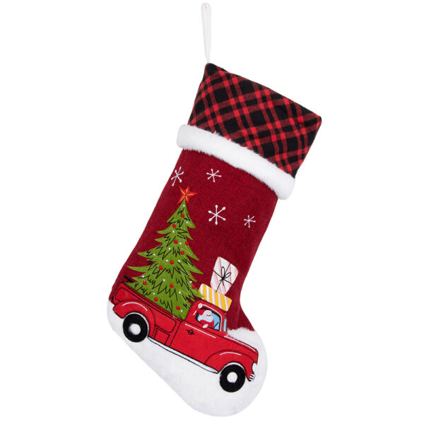 Cartoon patchwork Christmas stockings - Image 3