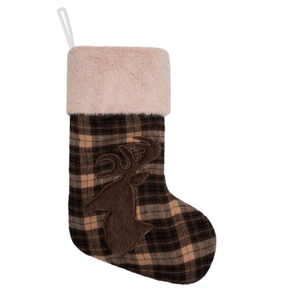 Red Velvet Plaid Christmas Stockings - Image 8