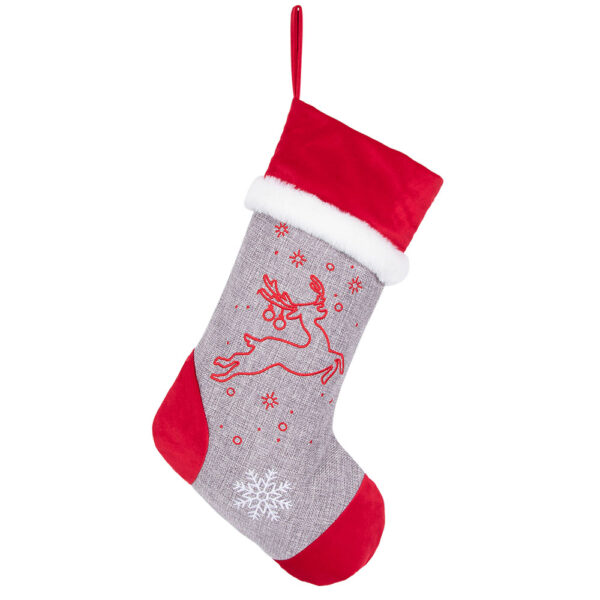 Thick line embroidery Christmas Stockings - Image 8