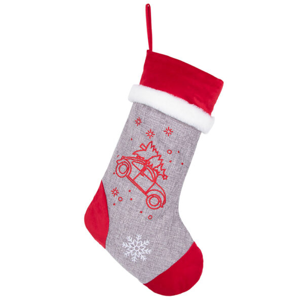 Thick line embroidery Christmas Stockings - Image 5