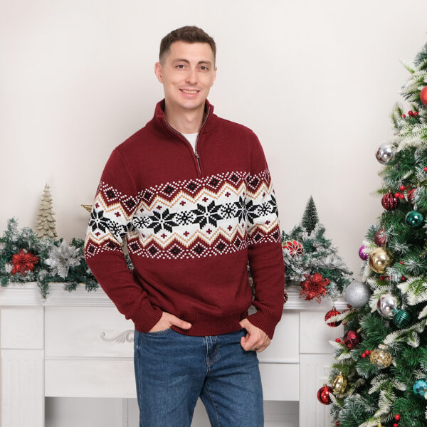 Classic Couple's Ugly Christmas Sweater - SWT07CW & SWT07CM - Image 5