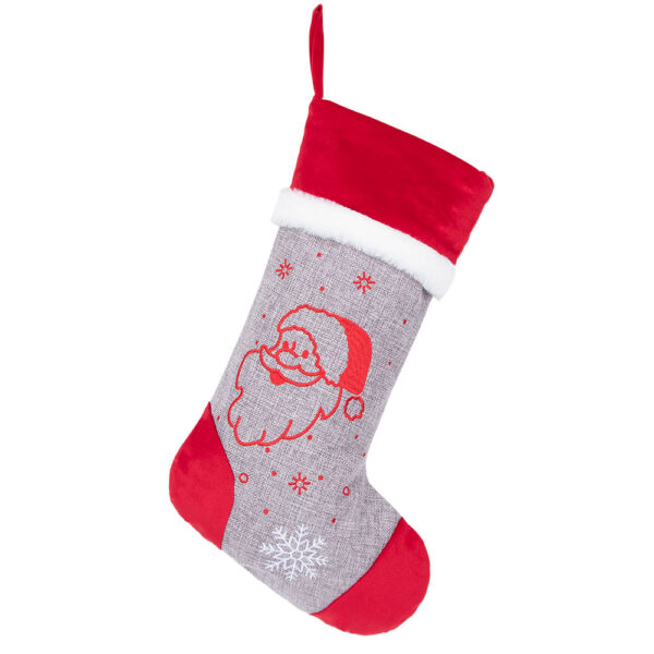 Thick line embroidery Christmas Stockings - Image 4