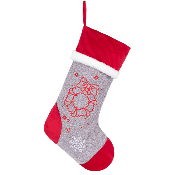 Thick line embroidery Christmas Stockings - Image 3