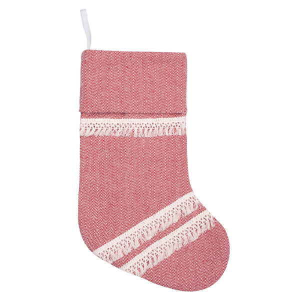 Red Bohemian Christmas Stockings - Image 6