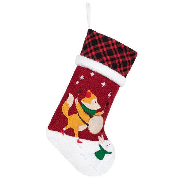 Cartoon patchwork Christmas stockings - Image 7