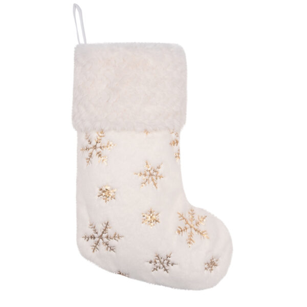 Gold Glitter Wool Christmas Stockings - Image 7