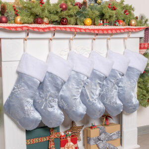 Blue Diamond Glitter Christmas Stockings