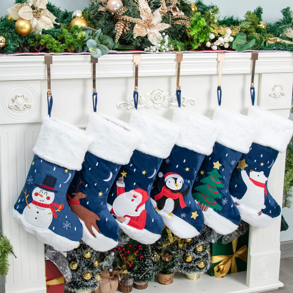 Dark Starry Sky Christmas Stockings - Image 2