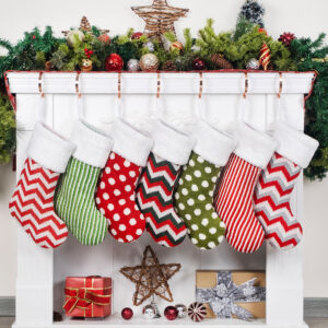 Striped & Polka Dot Christmas Stockings