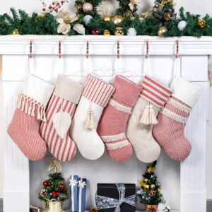 Red Bohemian Christmas Stockings