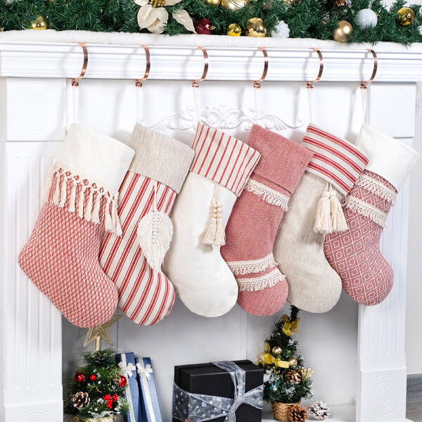 Red Bohemian Christmas Stockings - Image 10