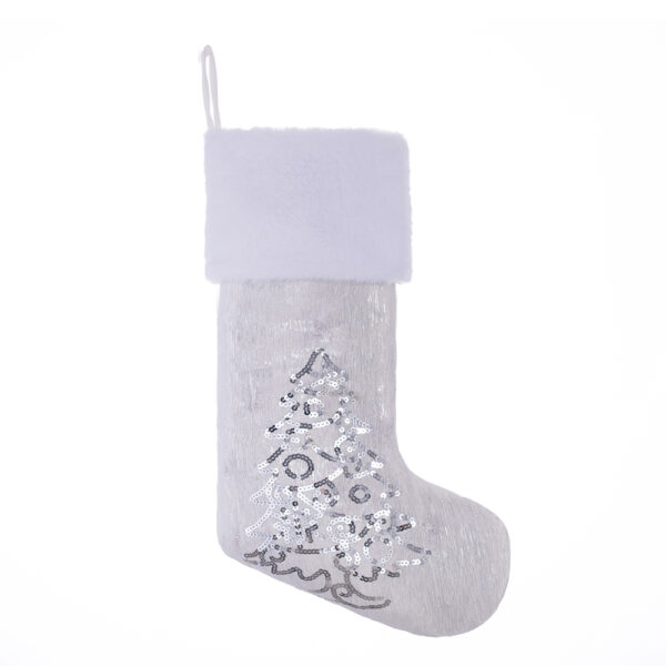 Silver&White Cold Light Christmas Stockings - Image 6