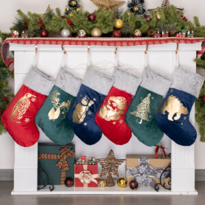 Christmas Gold Stamped Christmas Stockings