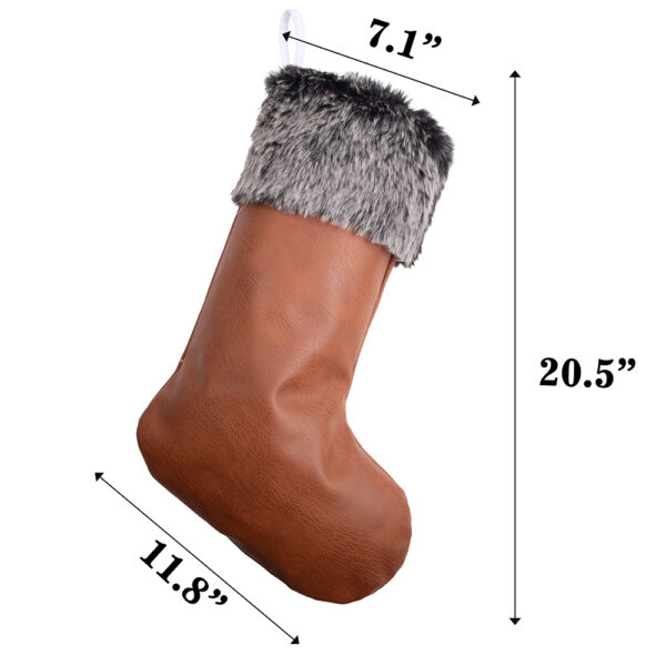Wild Faux Fur Christmas Stockings - Image 12