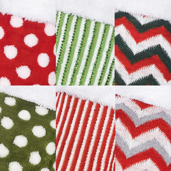 Striped & Polka Dot Christmas Stockings - Image 10