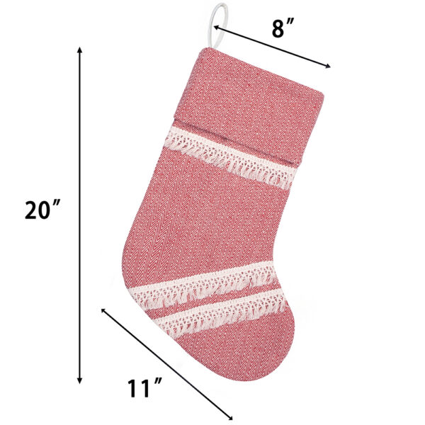 Red Bohemian Christmas Stockings - Image 8
