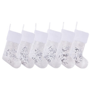 Silver&White Cold Light Christmas Stockings