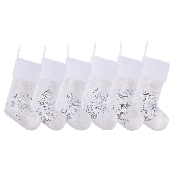 Silver&White Cold Light Christmas Stockings