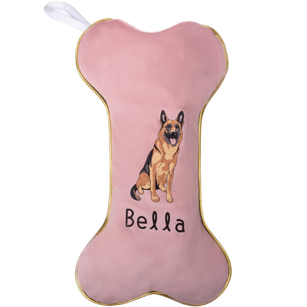 Flannel Dog Bone Christmas Stockings - Image 3