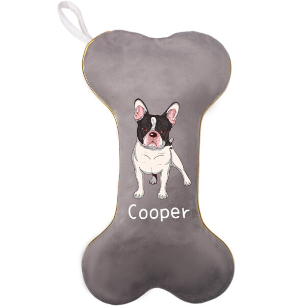 Flannel Dog Bone Christmas Stockings - Image 5