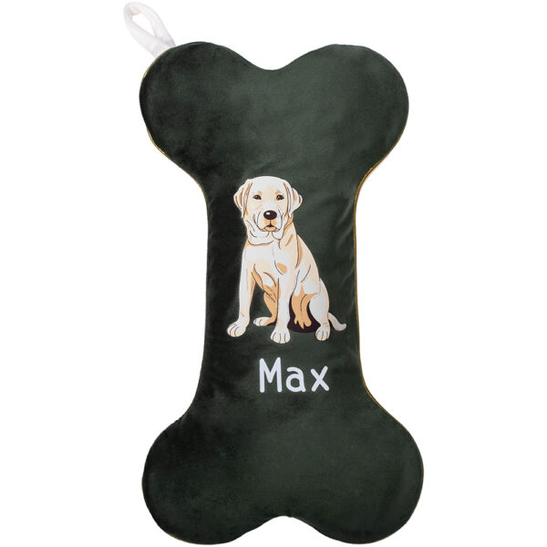 Flannel Dog Bone Christmas Stockings - Image 6