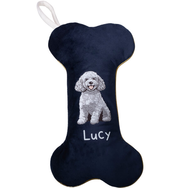 Flannel Dog Bone Christmas Stockings - Image 7