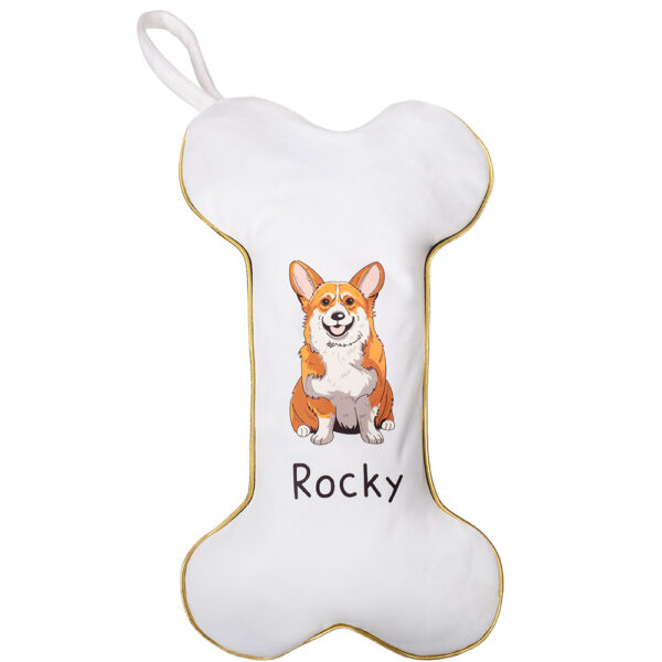 Flannel Dog Bone Christmas Stockings - Image 8
