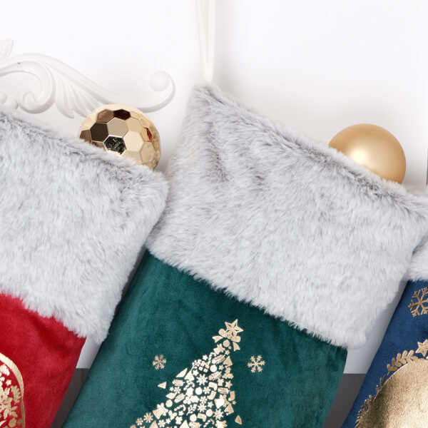 Christmas Gold Stamped Christmas Stockings - Image 8
