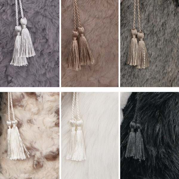 Fringed Faux Fur Christmas Stockings - Image 9