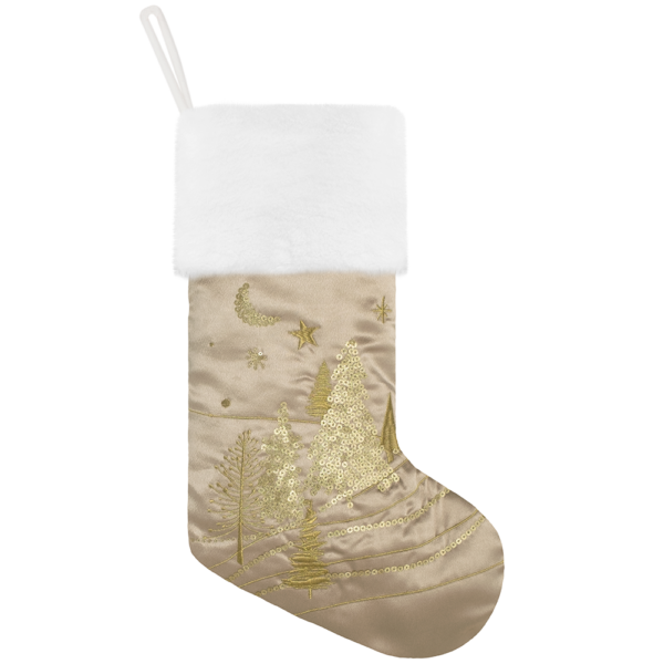 Gold Embroidery Christmas Stockings - Image 7
